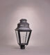 Elryan 1 Light 22 inch Dark Brass Post Mount in Clear Glass, No Chimney, Medium