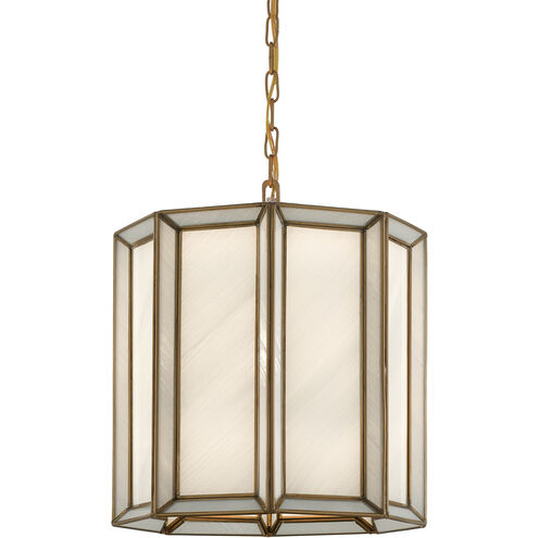 Daze 1 Light 12 inch Antique Brass/White Pendant Ceiling Light