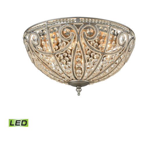 Benedetta LED 17 inch Weathered Zinc Flush Mount Ceiling Light