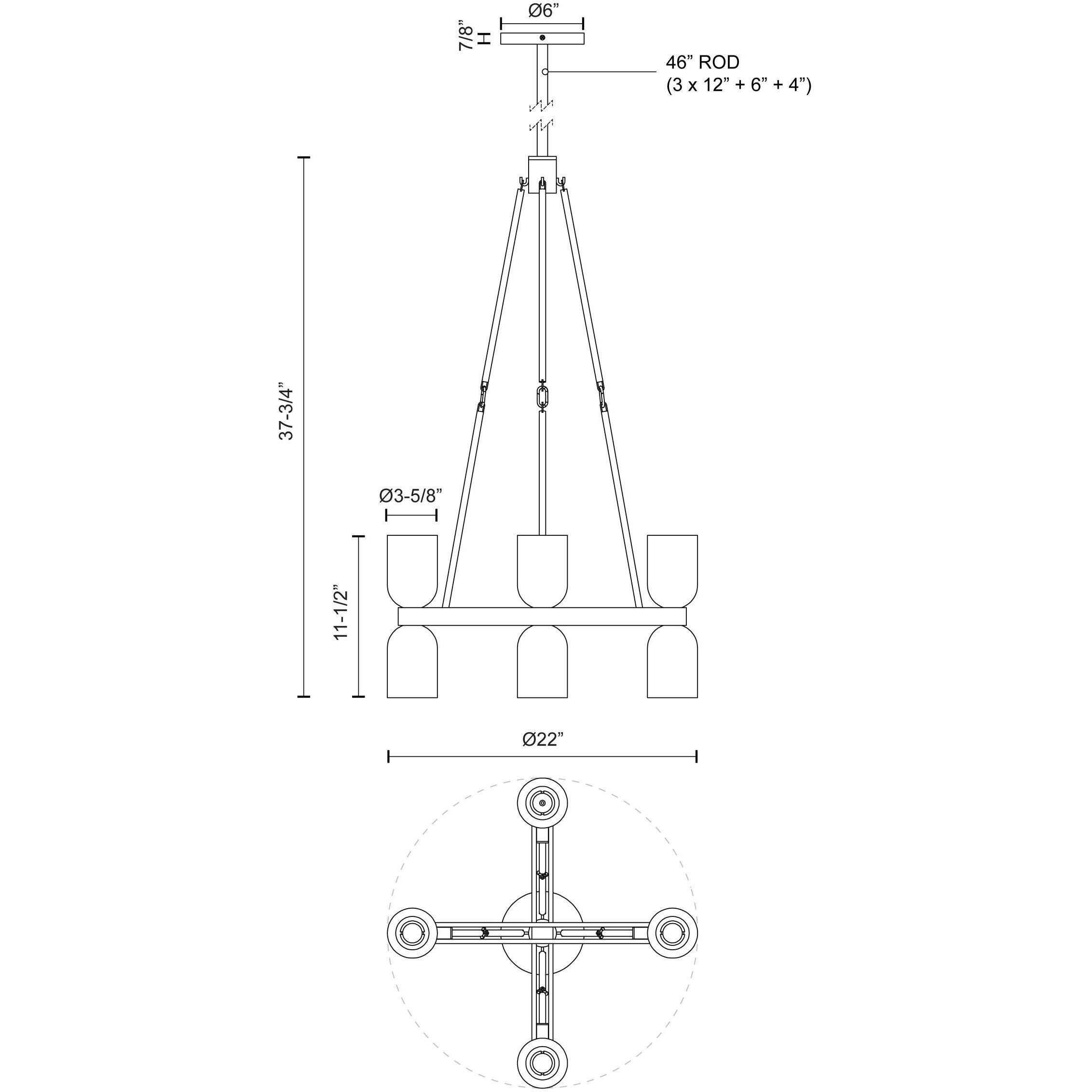 Lucian 8 Light 22 inch Clear Crystal/Vintage Brass Chandelier Ceiling Light in Clear Glass
