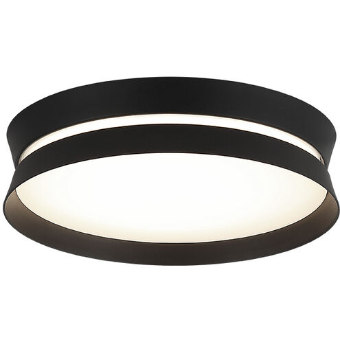 Greyson 1 Light 12 inch Matte Black Flush Mount Ceiling Light
