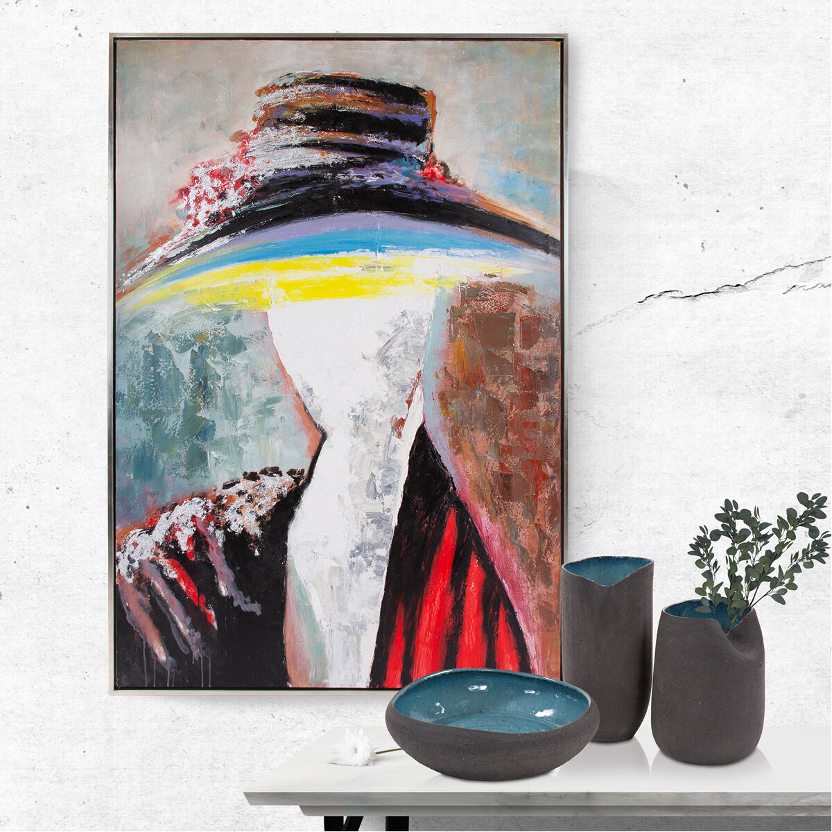 Lady Marta 71 X 49 inch Hand Painted Wall Art