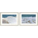 Blue Dune White and Beige and Turquoise and Teal Framed Art