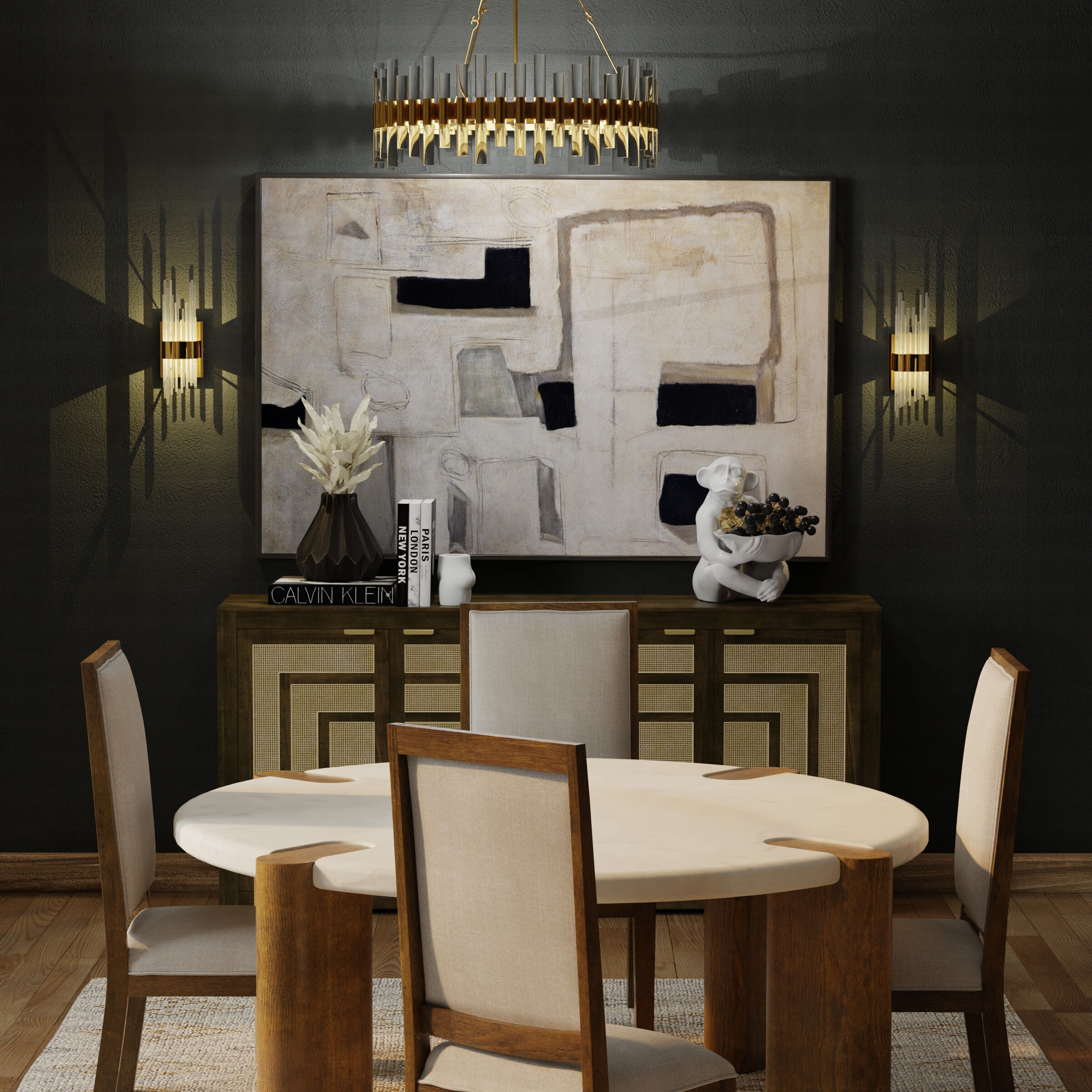 Corwin LED 6.25 inch Brass Wall Sconce Wall Light