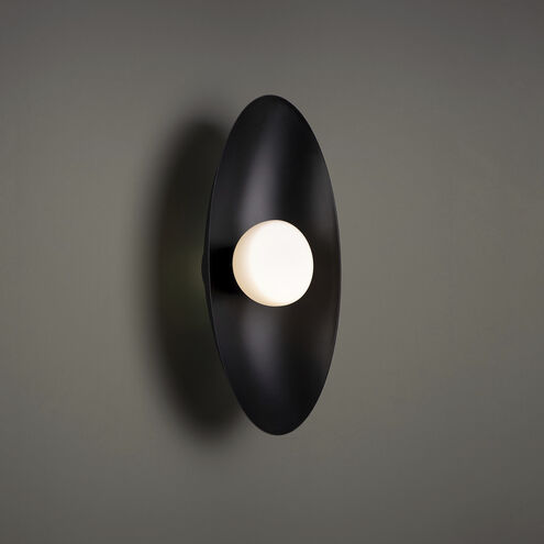 Glamour 1 Light Black Wall Sconce Wall Light in 3500K