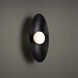 Glamour 1 Light Black Wall Sconce Wall Light in 2700K