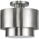 Zolana 2 Light 12 inch Brushed Nickel Semi Flush Mount Ceiling Light, Medium
