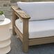 Caldwell Porpoise and Weathered Teak Outdoor Sofa