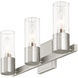 Midtown 3 Light 18 inch Brushed Nickel Bath Vanity Wall Light