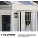 Freeport Outdoor Wall Mount Lantern in Black, Medium