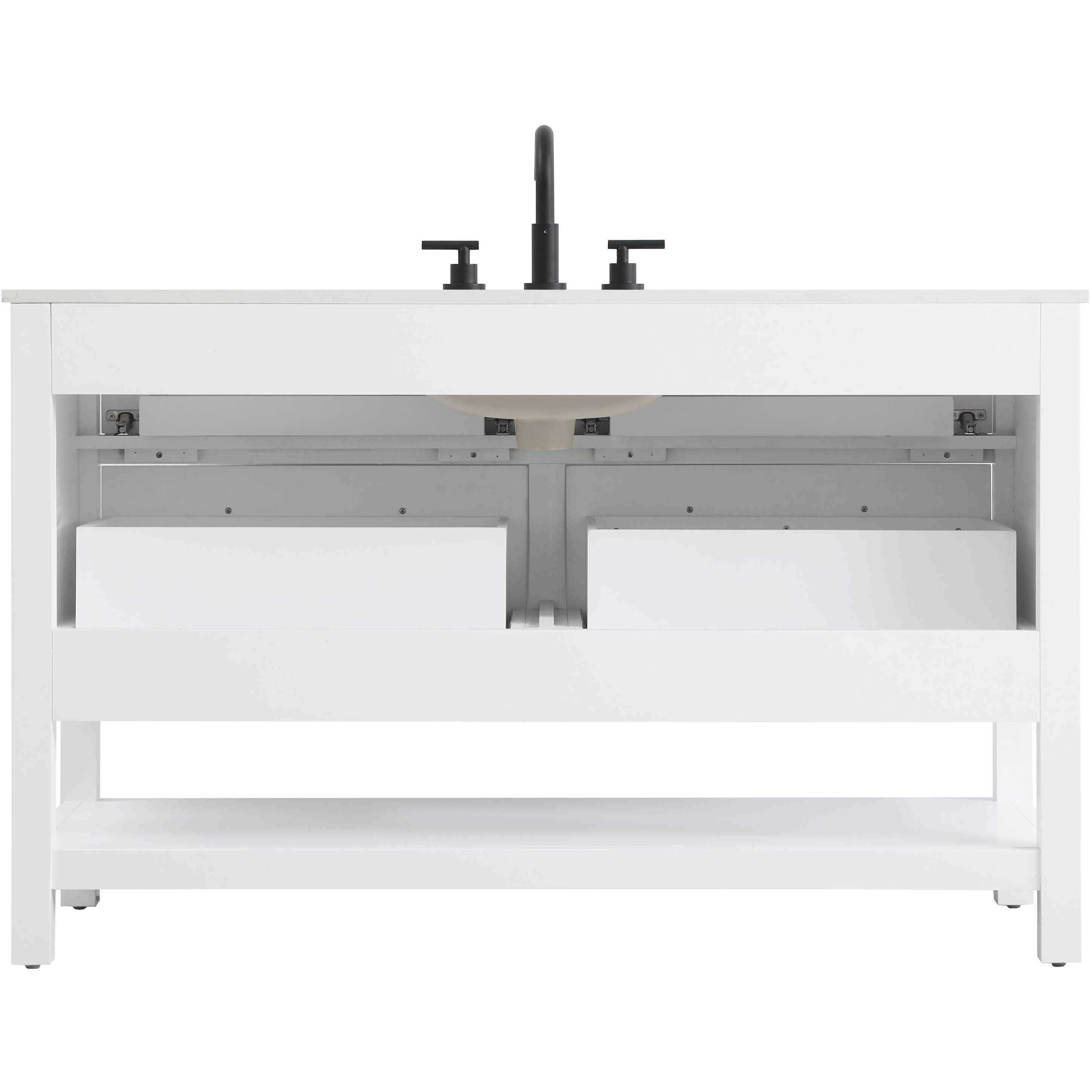 Karson 54 X 34 inch White Bathroom Vanity Cabinet