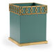 Shayla Copas Teal Green/Metallic Gold Wastebasket