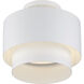 Zolana 2 Light 12 inch White Semi Flush Mount Ceiling Light, Medium