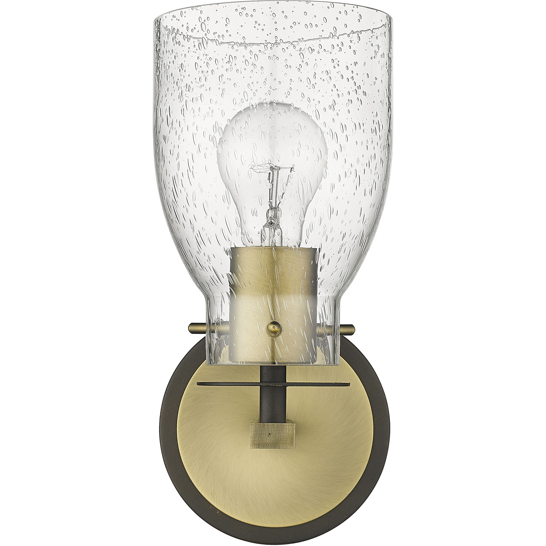 Shelby 1 Light 5 inch Oil Rubbed Bronze and Antique Brass Vanity Light Wall Light