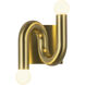 Alora Mood Sadie 2 Light 5.5 inch Brushed Gold Wall/Vanity Light Wall Light