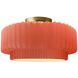 Radiance Collection - Pleated Tier 1 Light 12 inch Gloss Blush Semi-Flush Ceiling Light, Form+Finish+Function