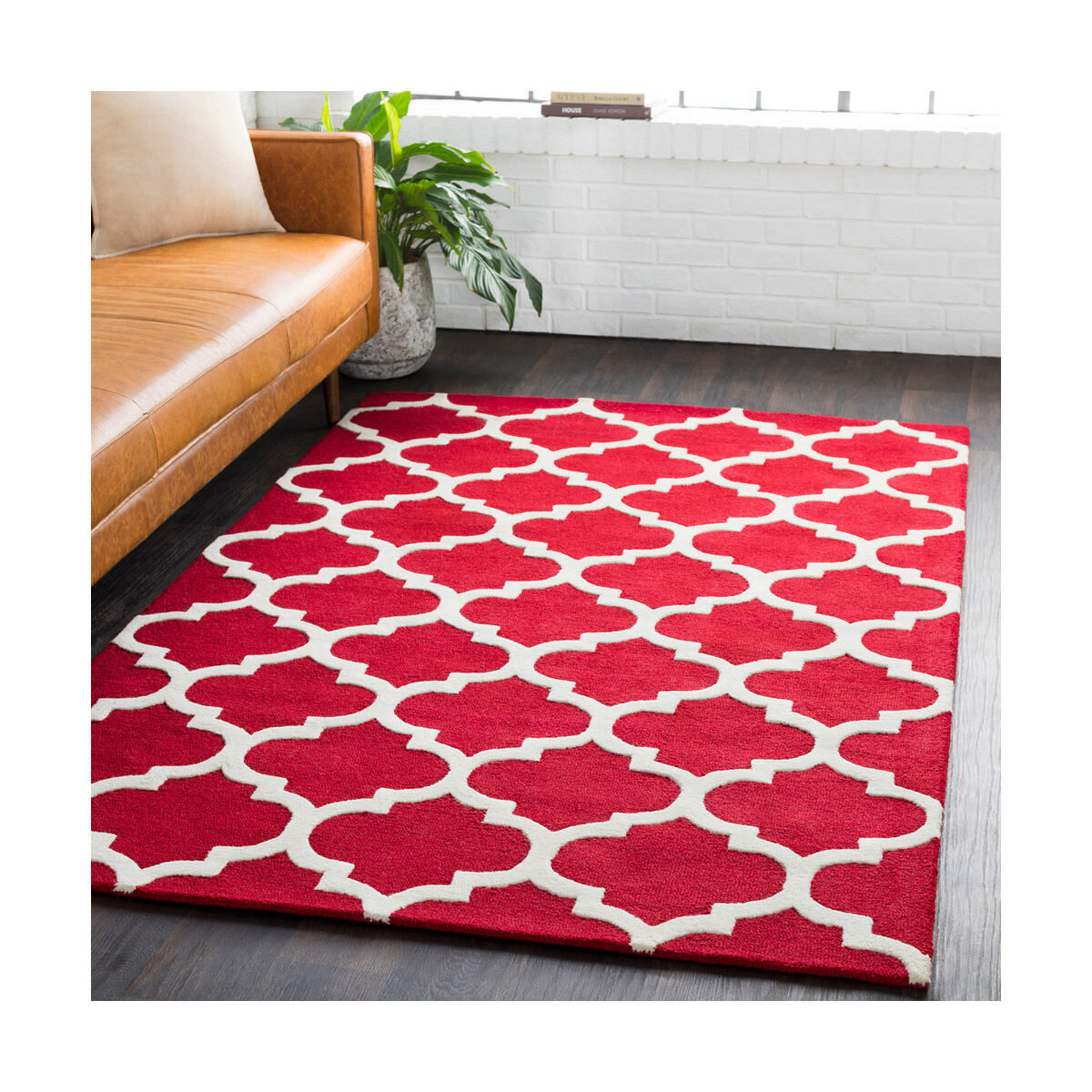 Pollack 144 X 27 inch Bright Red Indoor Runner, Runner