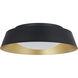 Flare LED 15 inch Matte Black with Gold inner Flush Mount Ceiling Light