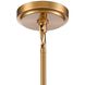Anastasia 1 Light 7 inch Lacquered Gold Pendant Ceiling Light, Converts to Semi Flush