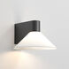 Conic 1 Light 9.33 inch Matte Black Bathroom Wall Light