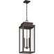Hillside 3 Light 11 inch Dark Bronze Exterior Pendant