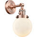 Franklin Restoration Beacon LED 6 inch Antique Copper Sconce Wall Light, Franklin Restoration