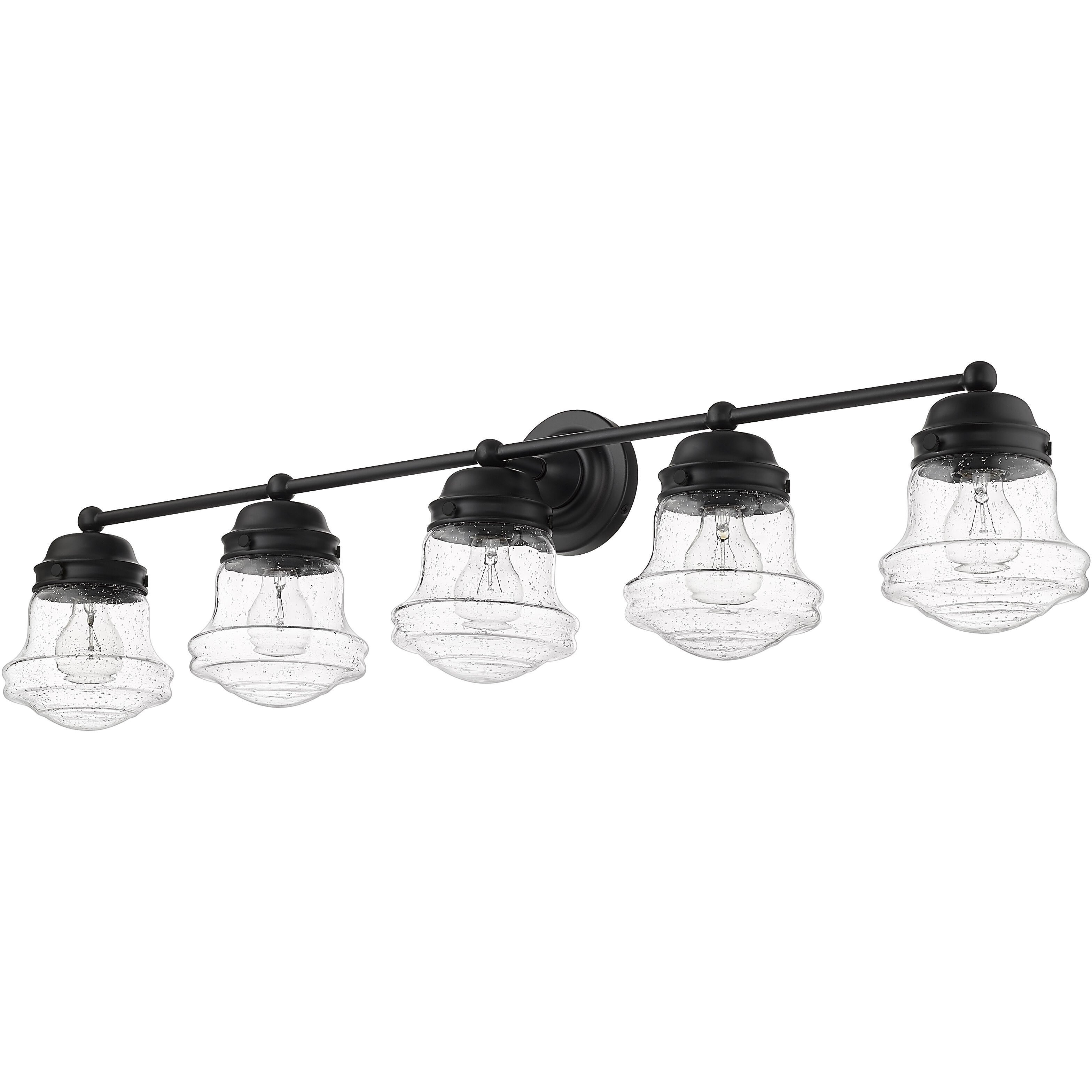 Vaughn 5 Light 40.75 inch Matte Black Vanity Wall Light