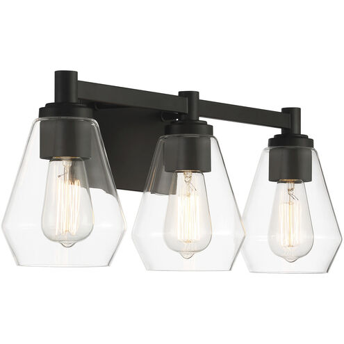 Clarity 3 Light 24 inch Coal Bath Vanity Wall Light