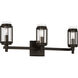 Flynn 3 Light 23.25 inch Aged Iron Bath Vanity Wall Sconce Wall Light
