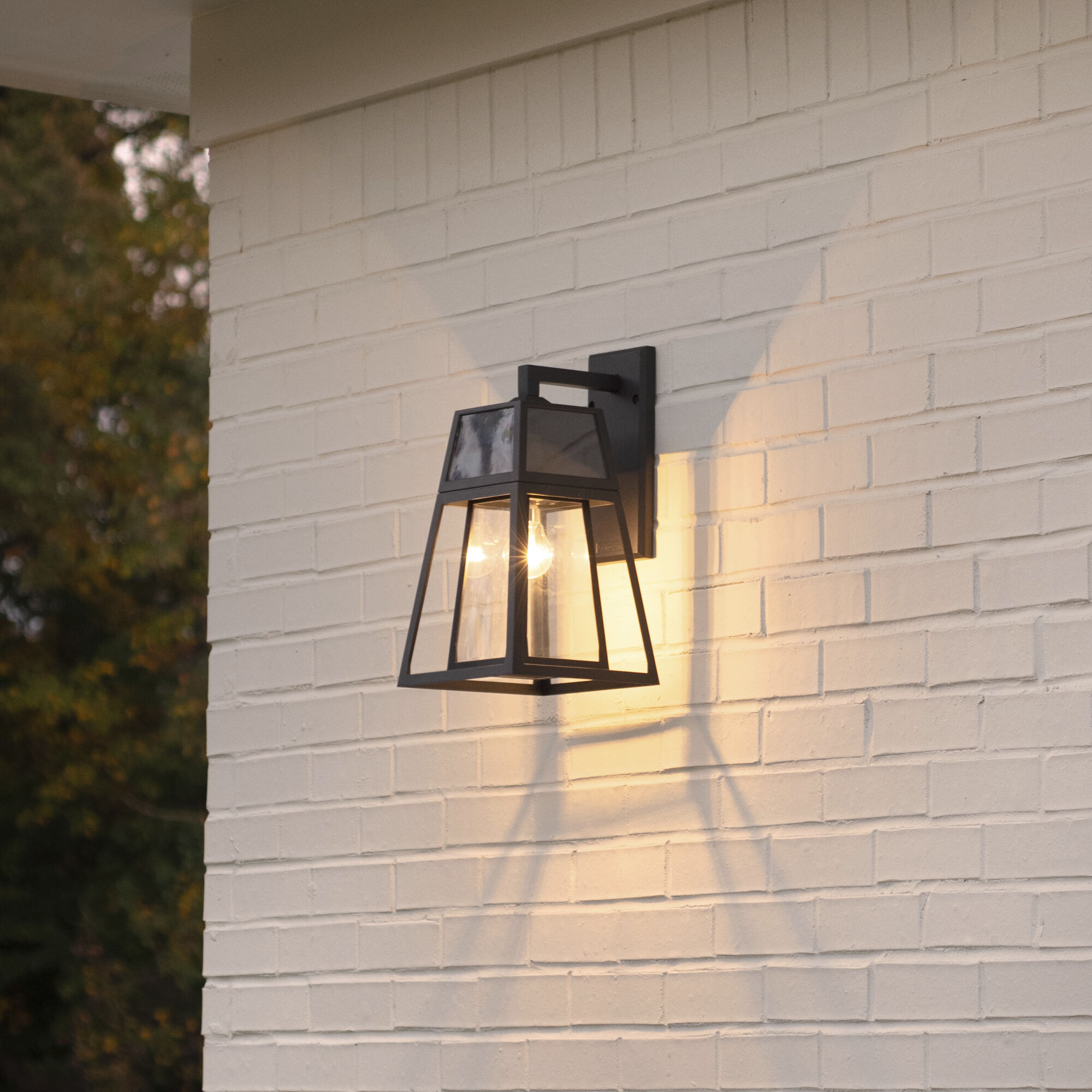 Aria 1 Light 17 inch Black Solar Wall Light 