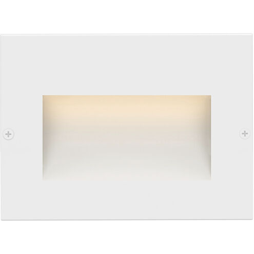 Taper 12v 1.90 watt Satin White Landscape Step Light, Horizontal