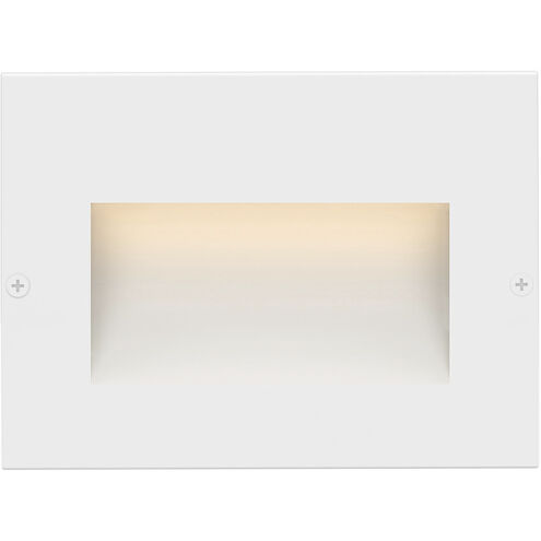 Taper 12v 1.90 watt Satin White Landscape Step Light, Horizontal