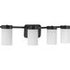 Elevate 4 Light 35 inch Matte Black Bath Vanity Wall Light, Design Series