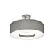 Montclair LED 15 inch Satin Nickel Semi-Flush Mount Ceiling Light