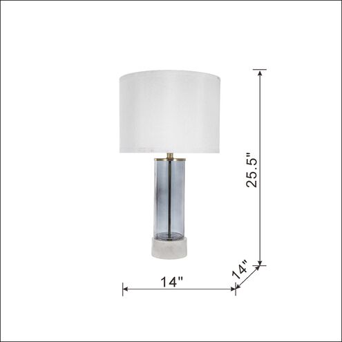 Anita 25.5 inch 40.00 watt Whtie and Grey Table Lamp Portable Light
