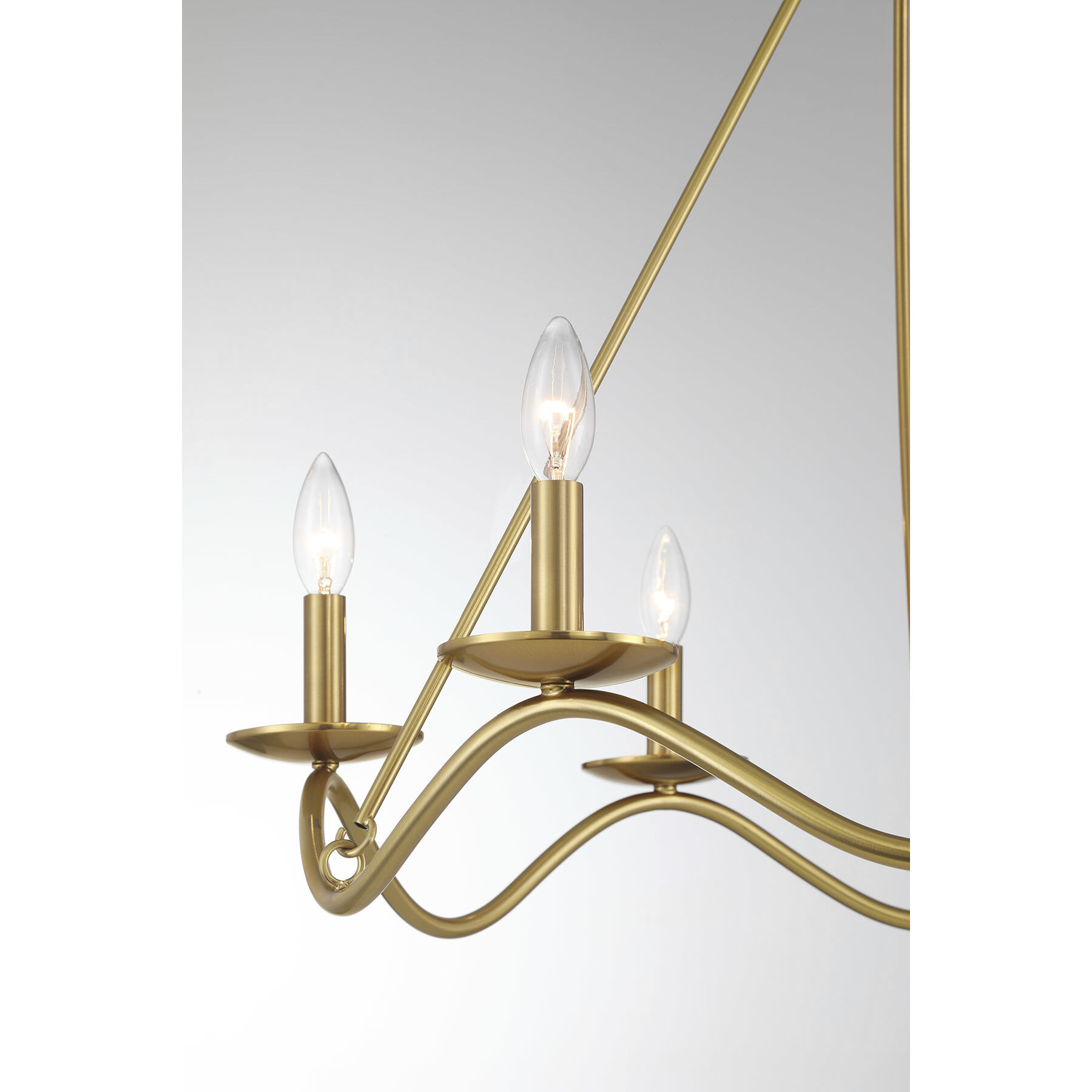 Transitional 6 Light 28 inch Natural Brass Chandelier Ceiling Light