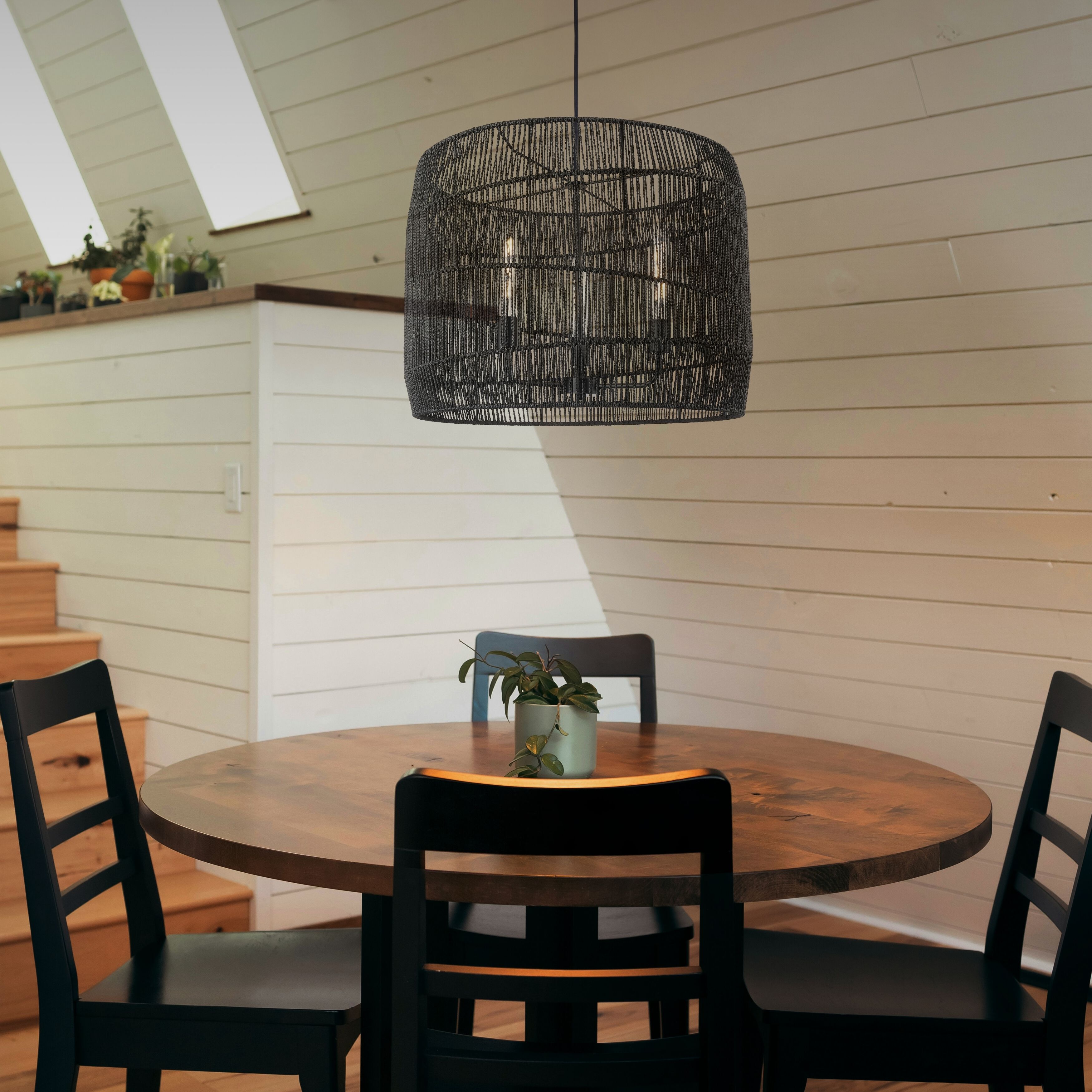 Elwood 3 Light 24 inch Matte Black Pendant Ceiling Light