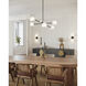 Alora Mood Willow 6 Light 37 inch Matte Black Chandelier Ceiling Light in Opal Glass