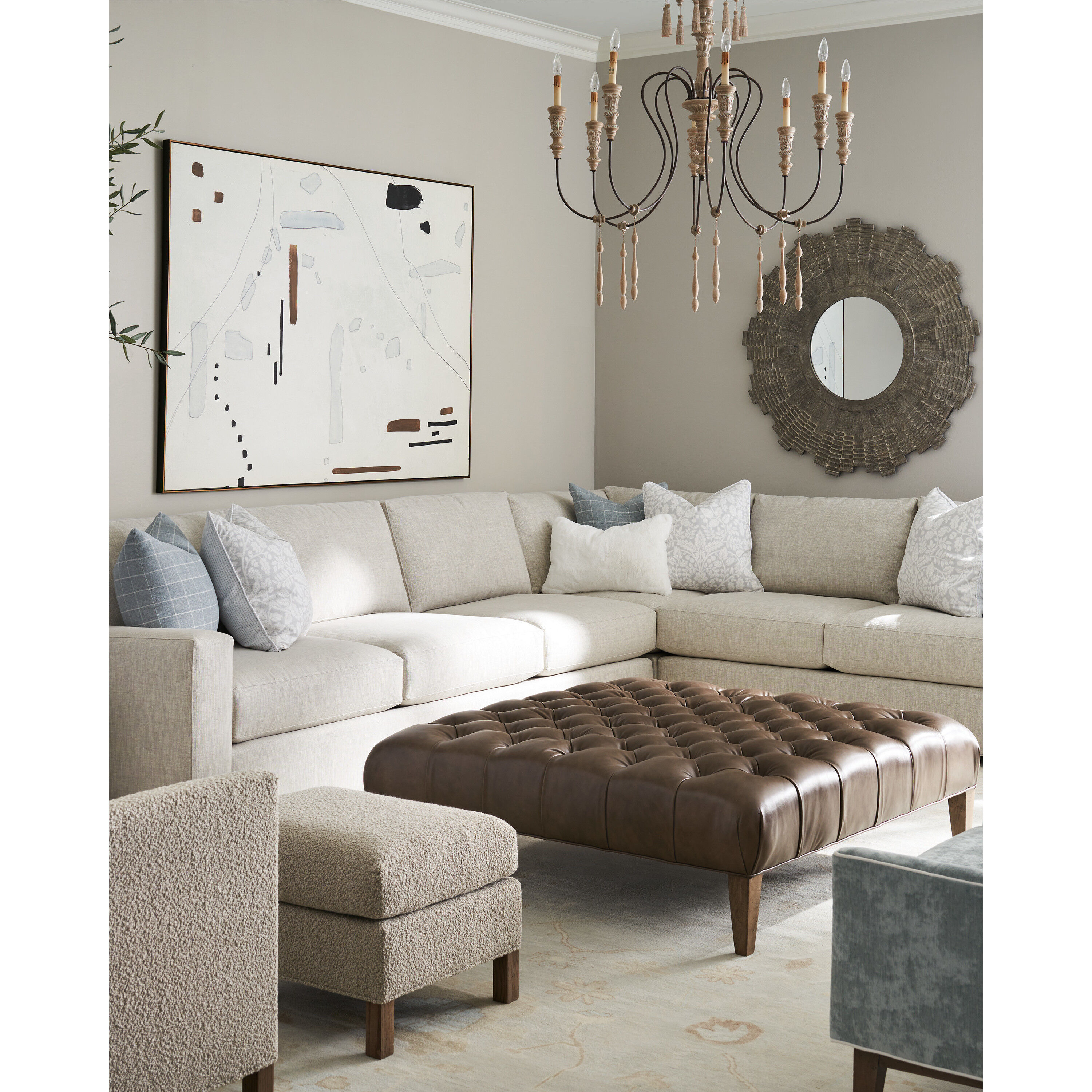 Hannah 12 Light 53 inch Stockholm White/Rust Chandelier Ceiling Light, Large