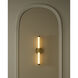Vaden 2 Light 22.25 inch Brushed Brass Sconce Wall Light