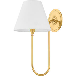Hawthorne Wall Sconce Wall Light in Aged Brass