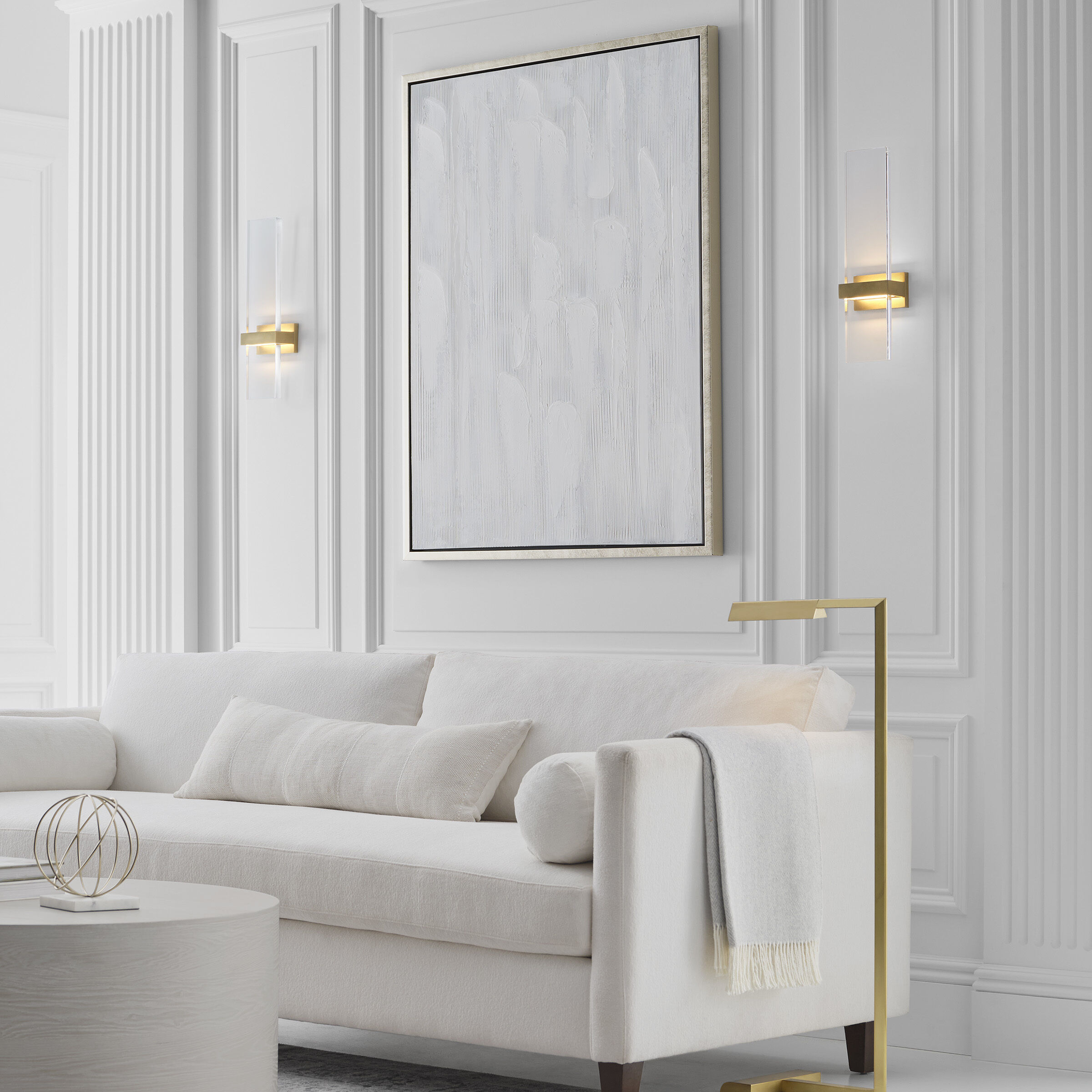 Sean Lavin Flyta LED 3.3 inch Natural Brass ADA Wall Sconce Wall Light in Clear Glass