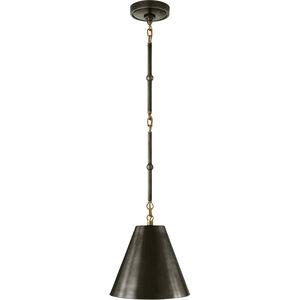 Thomas O'Brien Goodman 1 Light 10 inch Bronze with Antique Brass Hanging Shade Ceiling Light in Bronze and Hand-Rubbed Antique Brass, Petite