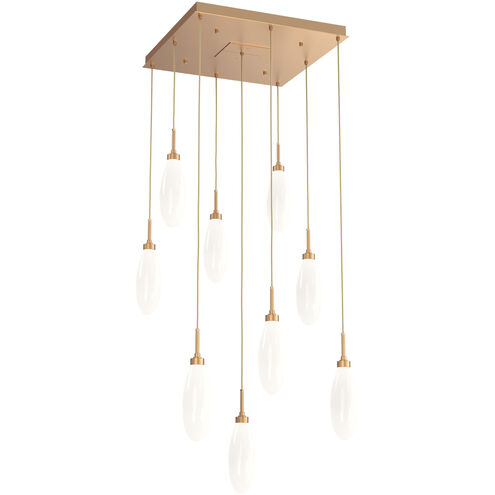 Fiori LED Novel Brass Multi-Port Ceiling Light, Square Multi-Port