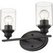 Gemma 2 Light 14 inch Matte Black Vanity Light Wall Light