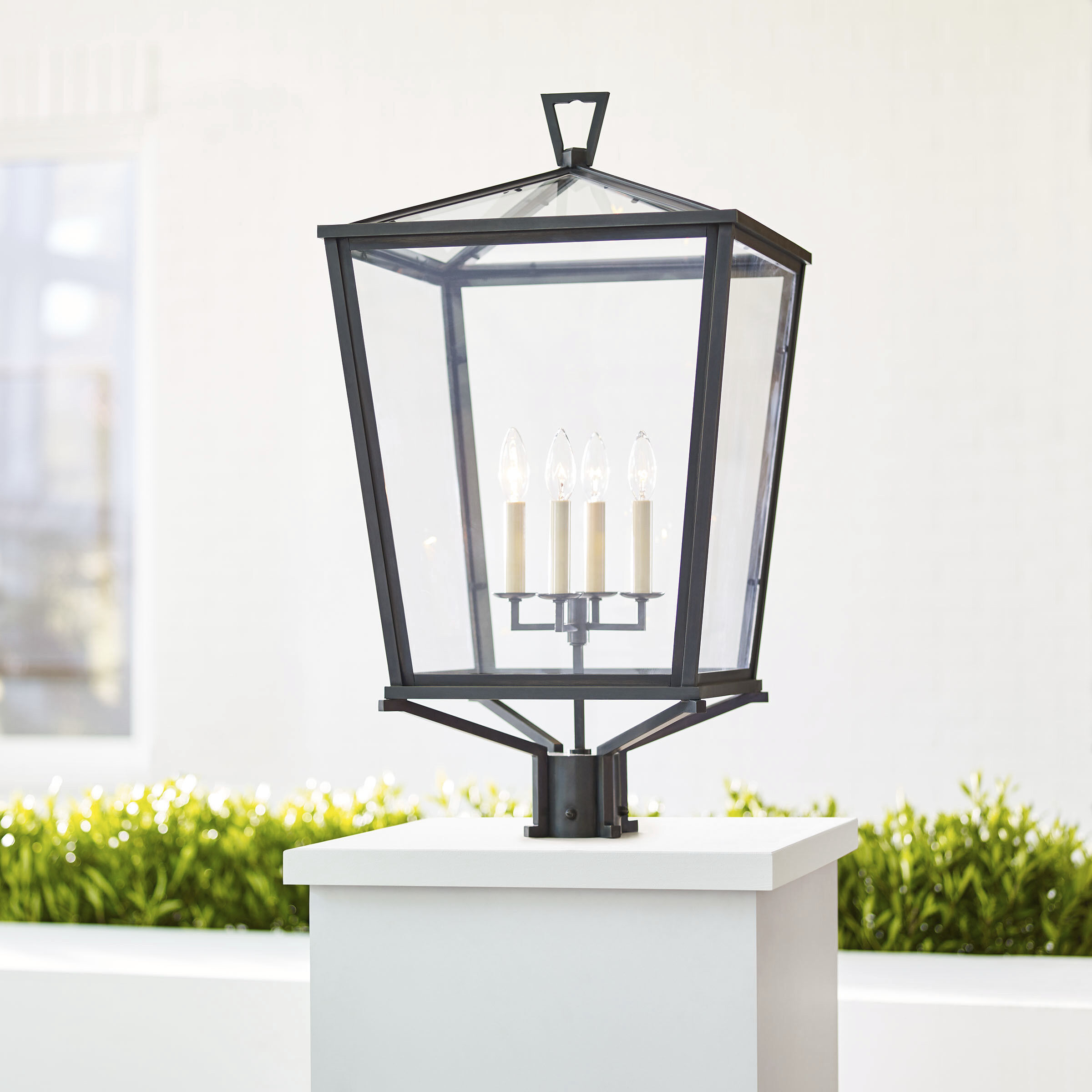 Chapman & Myers DarlanaO 4 Light 31 inch Bronze Outdoor Post Light