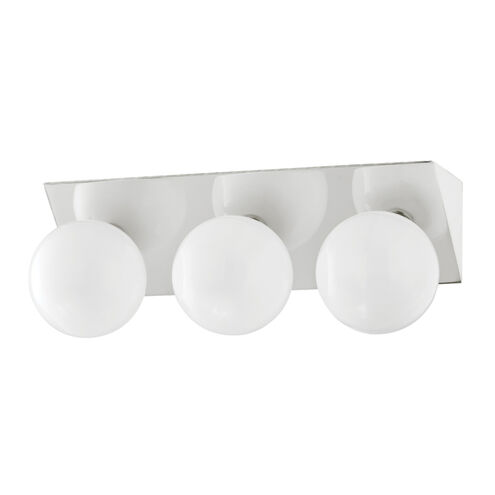 Aspyn 3 Light 18.25 inch Polished Nickel Bath Bracket Wall Light