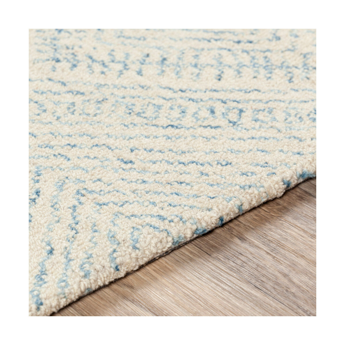 Maroc 90 X 60 inch Pale Blue/Sky Blue/Cream Rugs