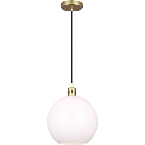 Monroe 1 Light 11.75 inch Gold Pendant Ceiling Light