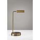 Kaye 17 inch 5.00 watt Antique Brass Desk Lamp Portable Light, with AdessoCharge Wireless Charging Pad and USB Port